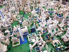Atelier « Fantasticité ; ta ville en légo », réalisé sur le site en 2015 – 2016.