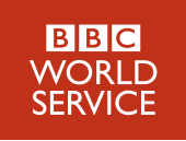 BBC World Service logo used from 2008 to 2019 BBC World Service red.svg