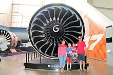 Plane Engine Size Compared to Human Size at Boeing