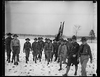 Boy Scouts at Columbia Island in 1935