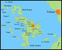 Isole Brioni - Localizzazione