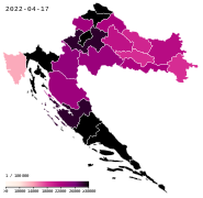 Horvátország fertőzöttsége