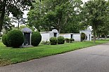 Mausolea in Cemetery of the Holy Rood on Long Island, New York