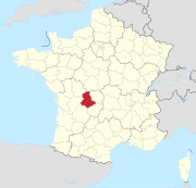 Lage des Departements Haute-Vienne in Frankreich