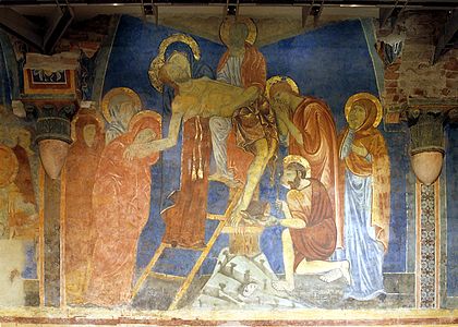 Siënese school, Kruisafneming, fresco, crypte Kathedraal van Siena