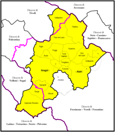 Diecéze Anagni-Alatri na mapě