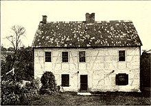 A Moravian school in Oley Township, Pennsylvania, built by German settlers in 1743 Domestic architecture of the American colonies and of the early republic (1922) (14801966123).jpg