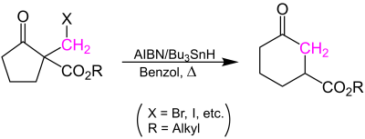 Reaktionsschema Dowd-Beckwith-Ringerweiterung