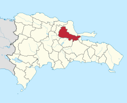 Location of the Duarte Province