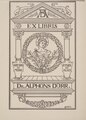 Exlibris von Dr. Alphons Dürr (1890/1900)