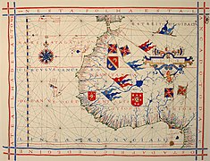 Портолан узбережжя Західної Африки португальського картографа Фернао Ваш Дораду, 1571 рік