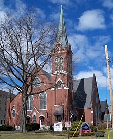 First Congregational Church, 508 Union St., Manchester, NH 1880.