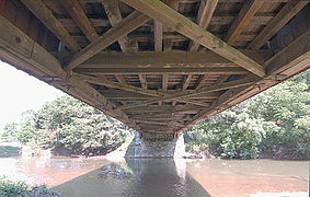 The underside of the bridge