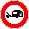 No vehicles towing caravans