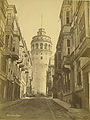 Принт от албум на кулата Галата от Паскал Себа, между 1875 и 1886 г.