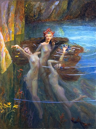 Les Nereides (1902), de Gaston Bussière. Col·lecció privada