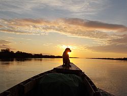 In barca sul delta dell'Evros