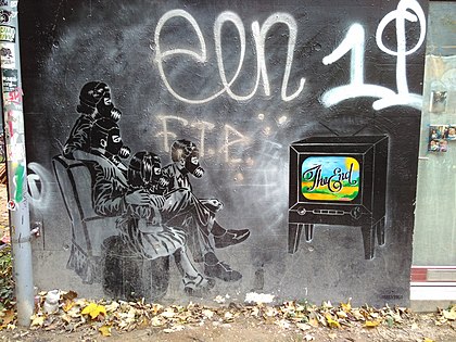 Graffiti "The End", Quartier des Grottes, Genève.