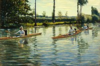Gustave Caillebotte, Boating on the Yerres, 1877.