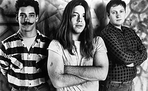 Hüsker Dü in 1986 Left to right: Greg Norton, Grant Hart, and Bob Mould
