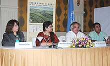 The Minister of State for Environment and Forests, Shri Jairam Ramesh, delivering the inaugural address at the Reporting Green: UNEP Media Workshop on Journalism and the Environment during the International Year of Forests, 2011 Jairam Ramesh delivering the inaugural address at the Reporting Green UNEP Media Workshop on Journalism and the Environment, in New Delhi on June 02, 2011.jpg