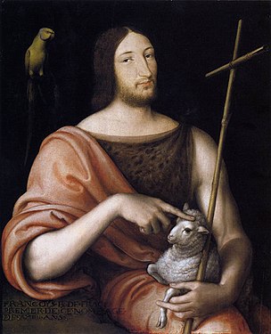 Portrait of Francis I as Saint John the Baptist, 1518, Louvre.
