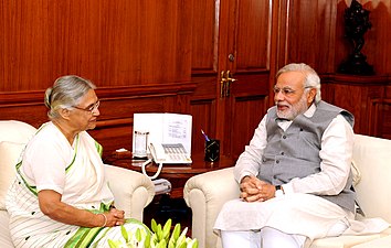 Sheila Dixit meets Prime Minister Modi