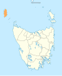 Map showing King Island LGA in Tasmania