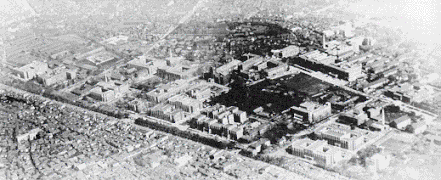 An aerial photo of Hongo Campus in 1936