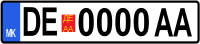 License plate of Delčevo.svg