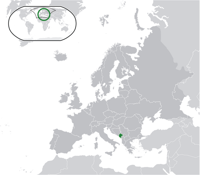 Розташування Чорногорія