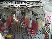 Cargo compartment of a Swedish Air Force C-130 Lockheed Hercules interior.jpg