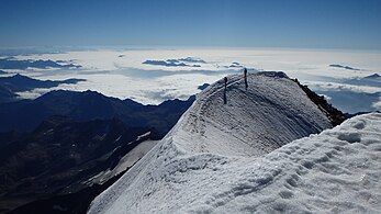 Wiki Loves Earth 2017: Looking south east from the Weissmies summit