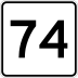 Route 74 marker