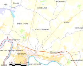 Mapa obce Loire-les-Marais