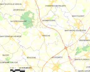 Poziția localității Chauché