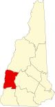 State map highlighting Sullivan County