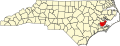 State map highlighting Pamlico County