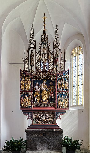 Чудотворный алтарь паломнической церкви Девы Марии Скорбящей в Санкт-Якоб-им-Розенталь, Каринтия. Филлахская школа, около 1515 года