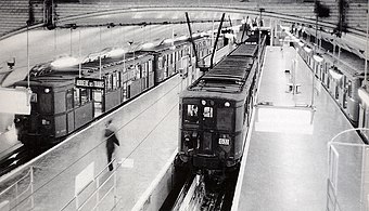 La station vers 1970, alors terminus de la ligne.