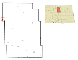 Location of Deering, North Dakota