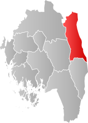 Lage der Kommune in der Provinz Østfold