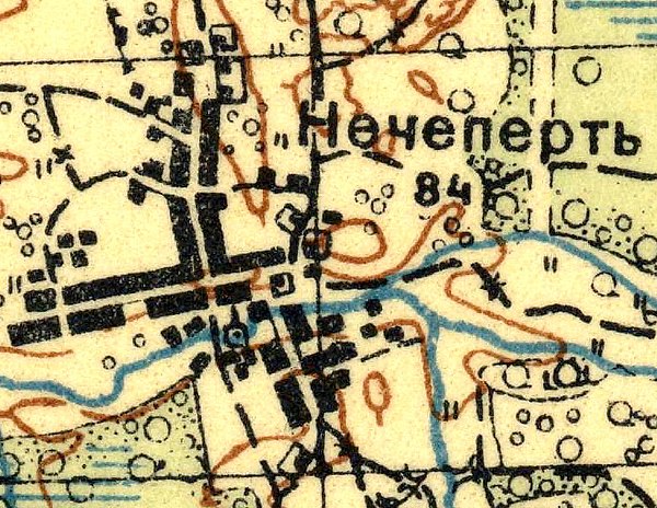 План деревни Нечеперть. 1931 год