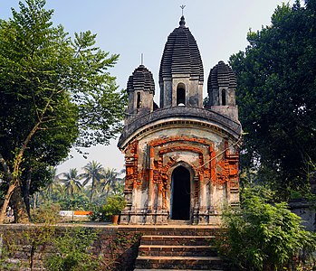 A pancharatna temple in Gobardanga