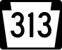 PA Route 313 marker