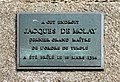 Надгробната плоча на Жак де Молеј, последниот Голем мајстор