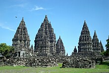 The ancient Prambanan Hindu temple built in the 9th century, Java Prambanan Java245.jpg