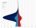 Population pyramid of Qatar (Unbalanced)