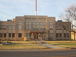 Здание суда округа Стерлинг у шоссе 87 США в Стерлинг-Сити