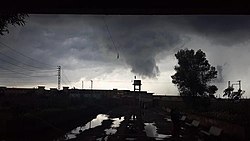 Supercell thunderstorm in Larkana on 14 March 2015